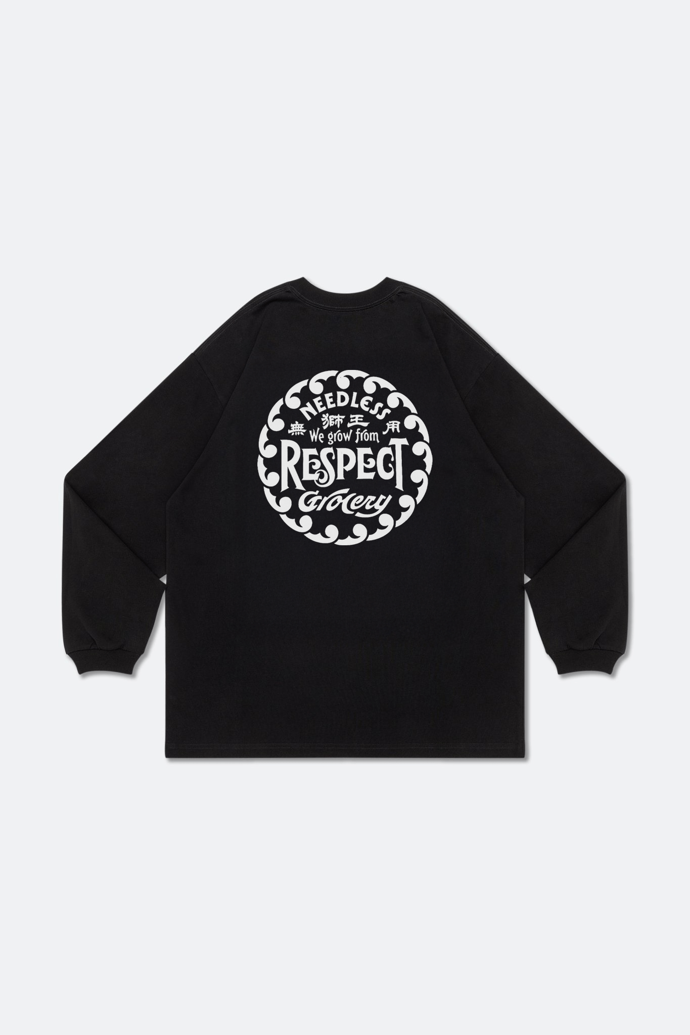 GROCERY X NEEDLESS WE GROW FROM RESPECT LONG TOP/ BLACK - GROGROCERY