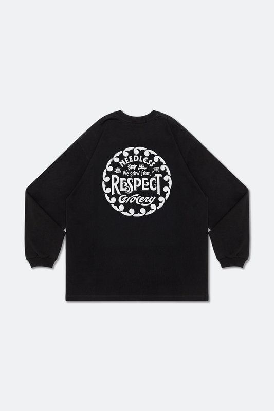 GROCERY X NEEDLESS WE GROW FROM RESPECT LONG TOP/ BLACK - GROGROCERY