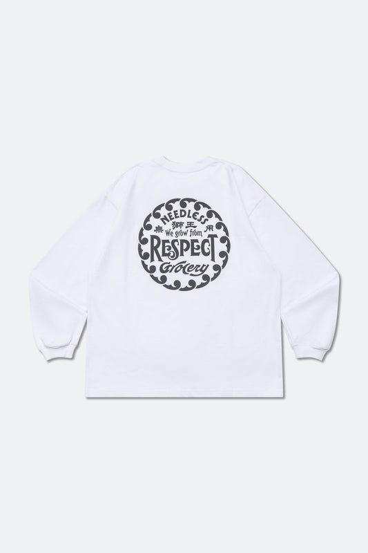 GROCERY X NEEDLESS WE GROW FROM RESPECT LONG TOP/ WHITE - GROGROCERY
