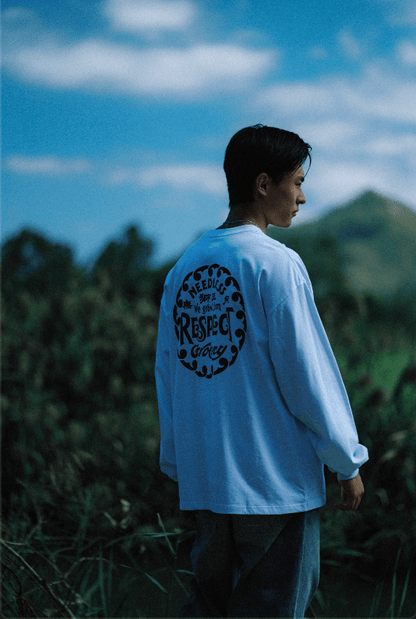 GROCERY X NEEDLESS WE GROW FROM RESPECT LONG TOP/ WHITE - GROGROCERY
