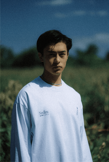GROCERY X NEEDLESS WE GROW FROM RESPECT LONG TOP/ WHITE - GROGROCERY