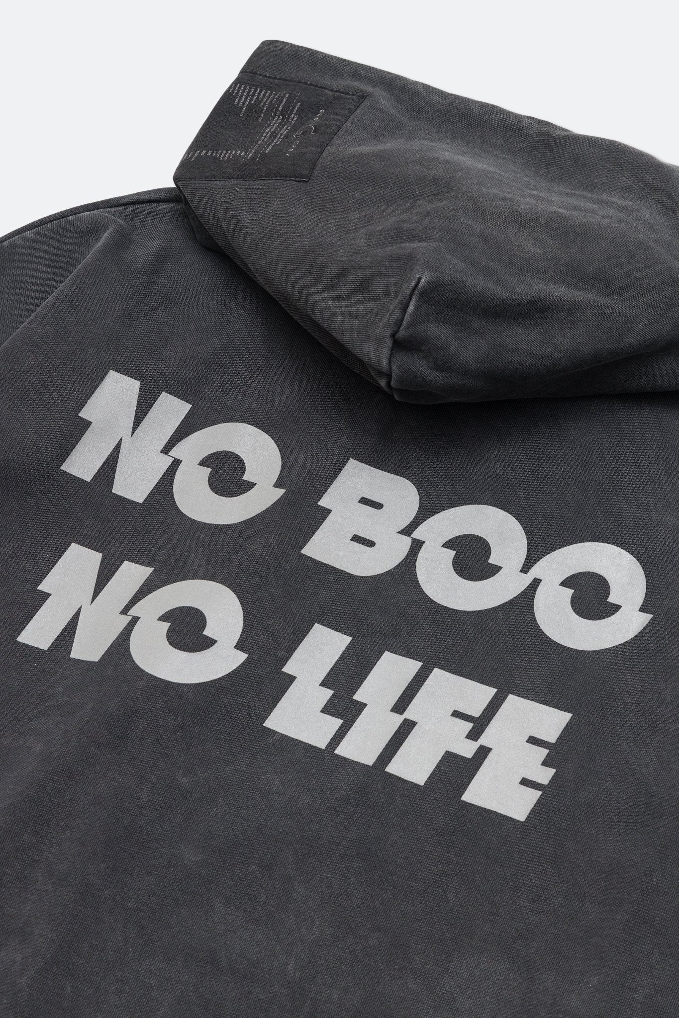 GROCERY x NO BOO NO LIFE WASHED HOODIE/ WASHED BLACK - GROGROCERY