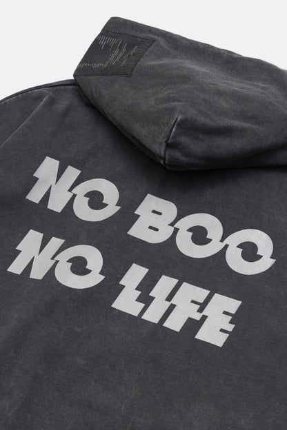 GROCERY x NO BOO NO LIFE WASHED HOODIE/ WASHED BLACK - GROGROCERY