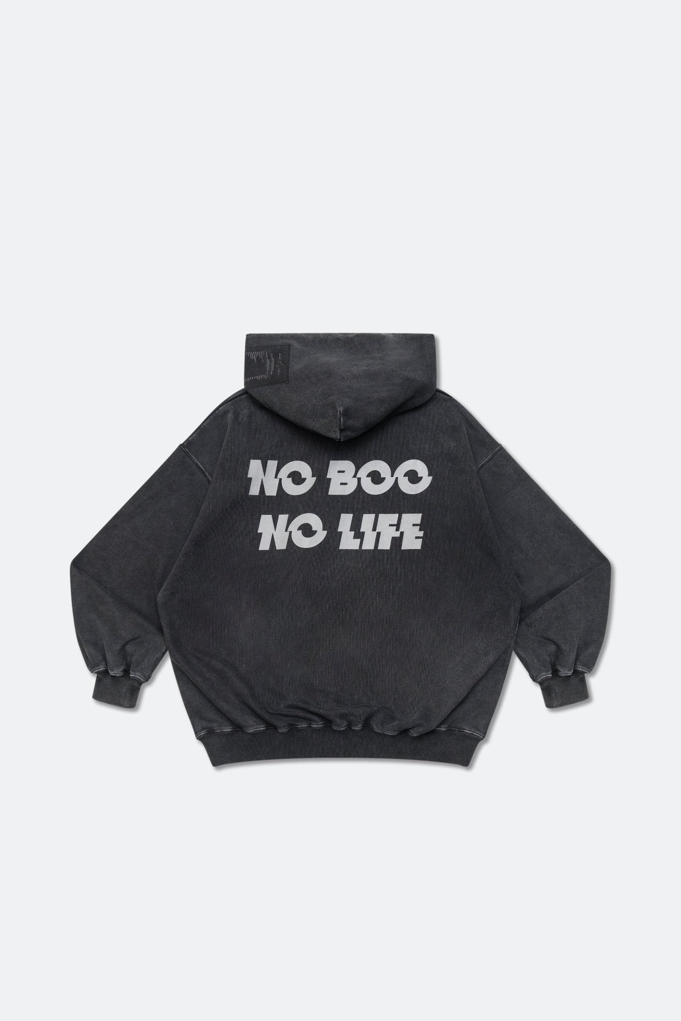 GROCERY x NO BOO NO LIFE WASHED HOODIE/ WASHED BLACK - GROGROCERY