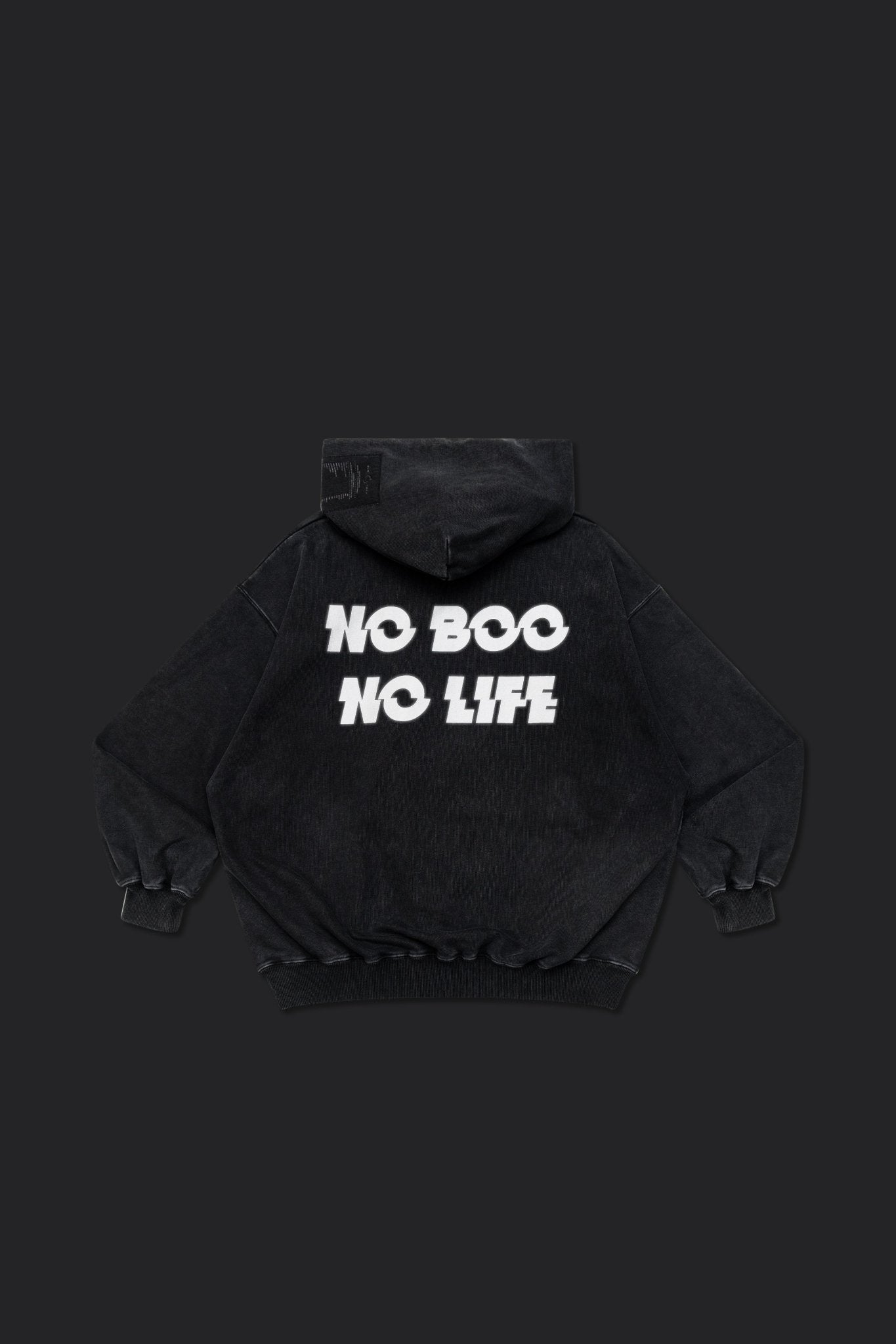 GROCERY x NO BOO NO LIFE WASHED HOODIE/ WASHED BLACK - GROGROCERY