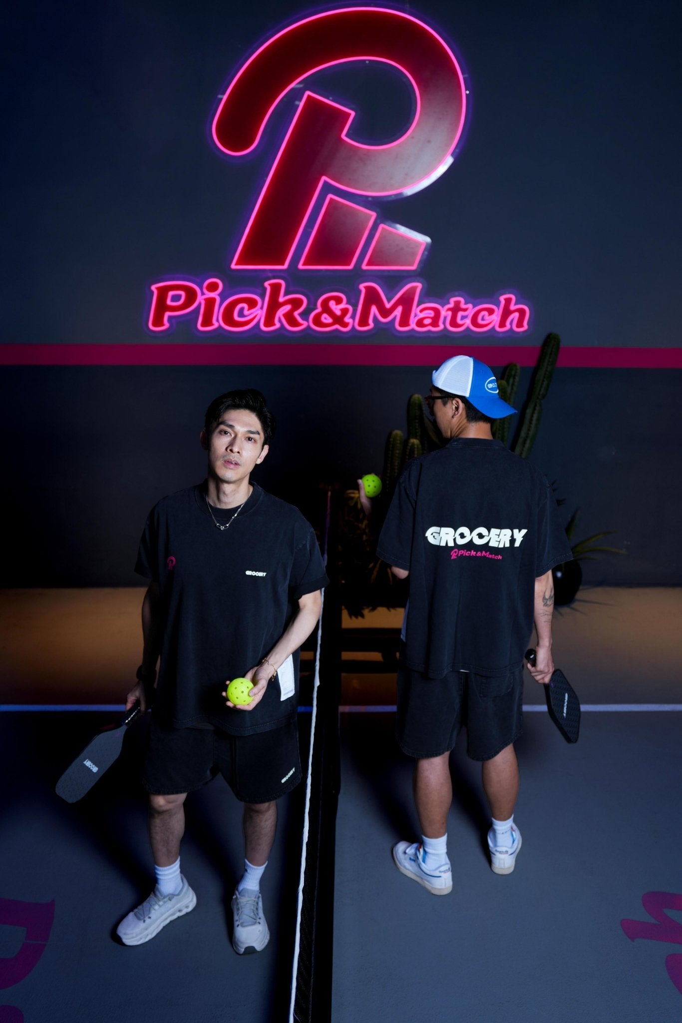 GROCERY x PICK AND MATCH WASHED LOGO BOXY TEE/ BLACK - GROGROCERY