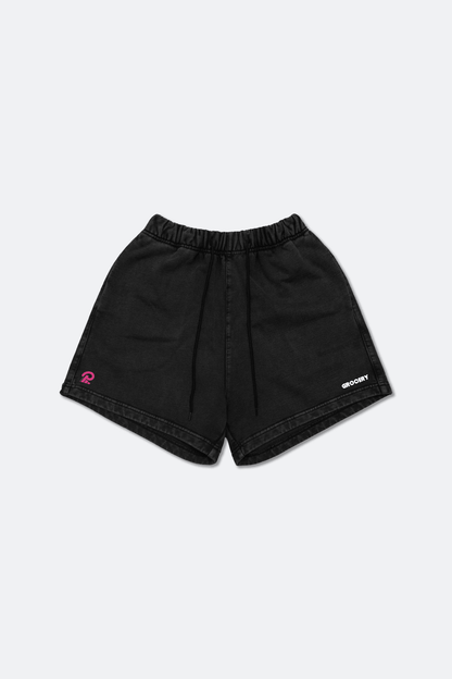 GROCERY x PICK AND MATCH WASHED SWEAT SHORTS/ BLACK - GROGROCERY