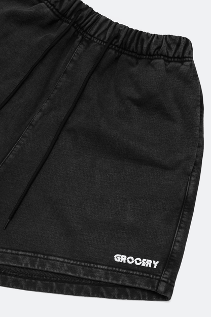GROCERY x PICK AND MATCH WASHED SWEAT SHORTS/ BLACK - GROGROCERY
