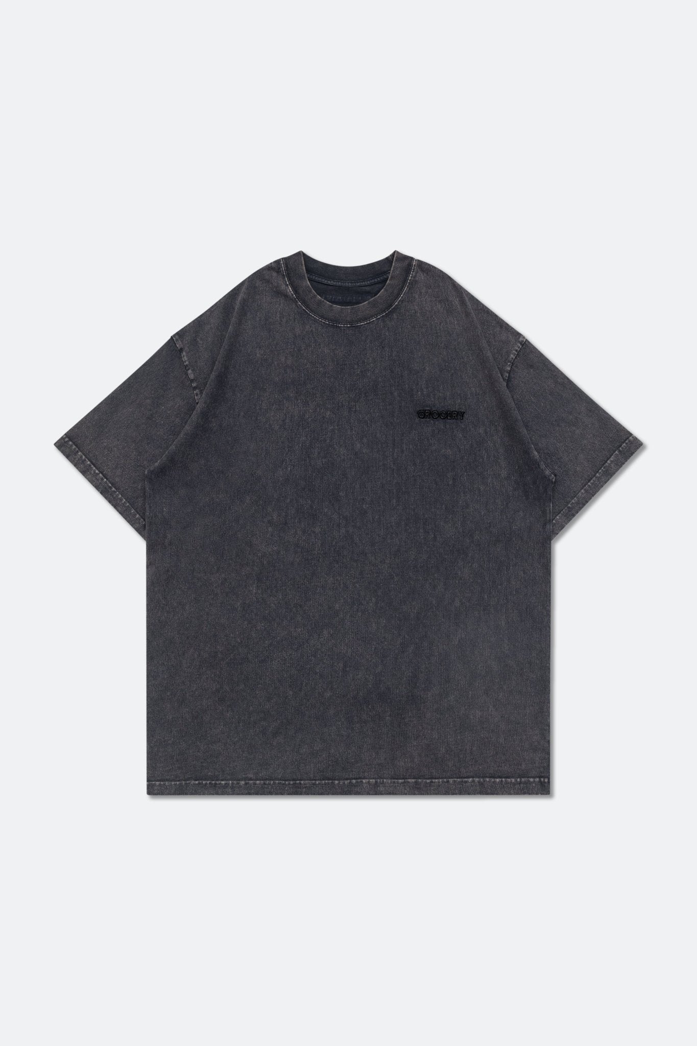GROCERY x ROARING CENTURY WASHED GRAPHIC INVOICE TEE/ BLACK - GROGROCERY