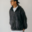 GROCERY x ROARING CENTURY WASHED ZIP UP HOODIE/ WASHED BLACK - GROGROCERY