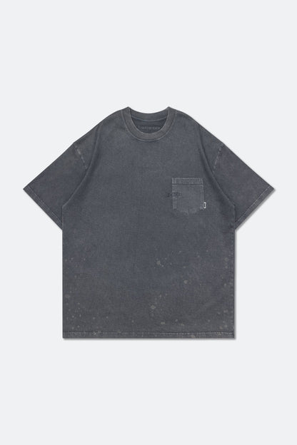 GROCERY X SCENE PAINTED CLASSIC WASHED POCKET INVOICE/ STEEL GRAY - GROGROCERY