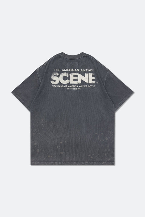 GROCERY X SCENE PAINTED CLASSIC WASHED POCKET INVOICE/ STEEL GRAY - GROGROCERY