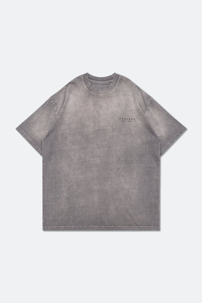 GROCERY x SCENE RETRO LOGO WASHED TEE/ FADED GREY - GROGROCERY