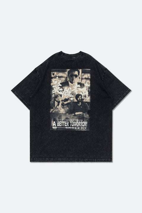 GROCERY x TOOMORE A BETTER TOMORROW MOVIE POSTER WASHED TEE/ BLACK - GROGROCERY