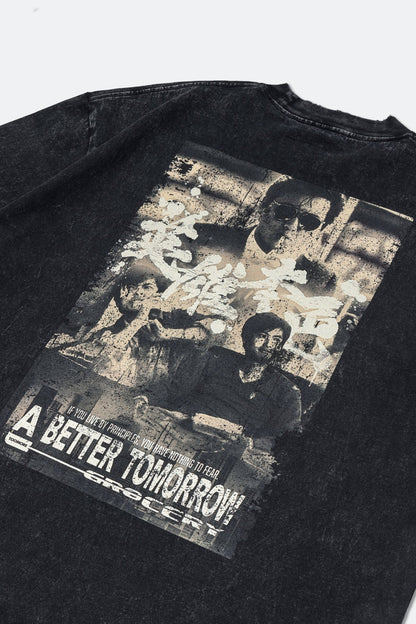 GROCERY x TOOMORE A BETTER TOMORROW MOVIE POSTER WASHED TEE/ BLACK - GROGROCERY