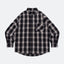 GROCERY x TOY QUBE ASTRO BOY EMBROIDERY LOGO FLANNEL SHIRT/ BLACK & WHITE - GROGROCERY