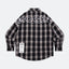 GROCERY x TOY QUBE ASTRO BOY EMBROIDERY LOGO FLANNEL SHIRT/ BLACK & WHITE - GROGROCERY