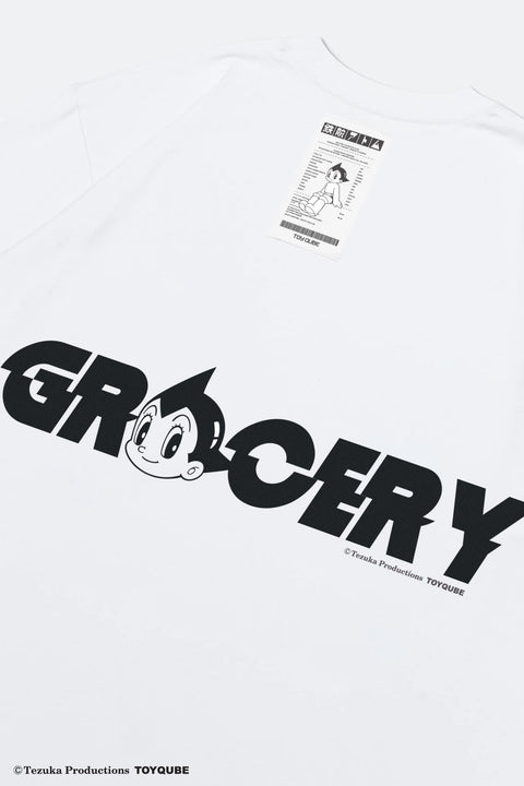 GROCERY x TOY QUBE ASTRO BOY INVOICE LONG TOP/ WHITE - GROGROCERY