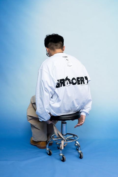 GROCERY x TOY QUBE ASTRO BOY INVOICE LONG TOP/ WHITE - GROGROCERY