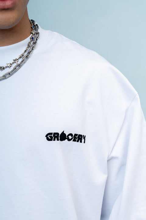 GROCERY x TOY QUBE ASTRO BOY INVOICE LONG TOP/ WHITE - GROGROCERY