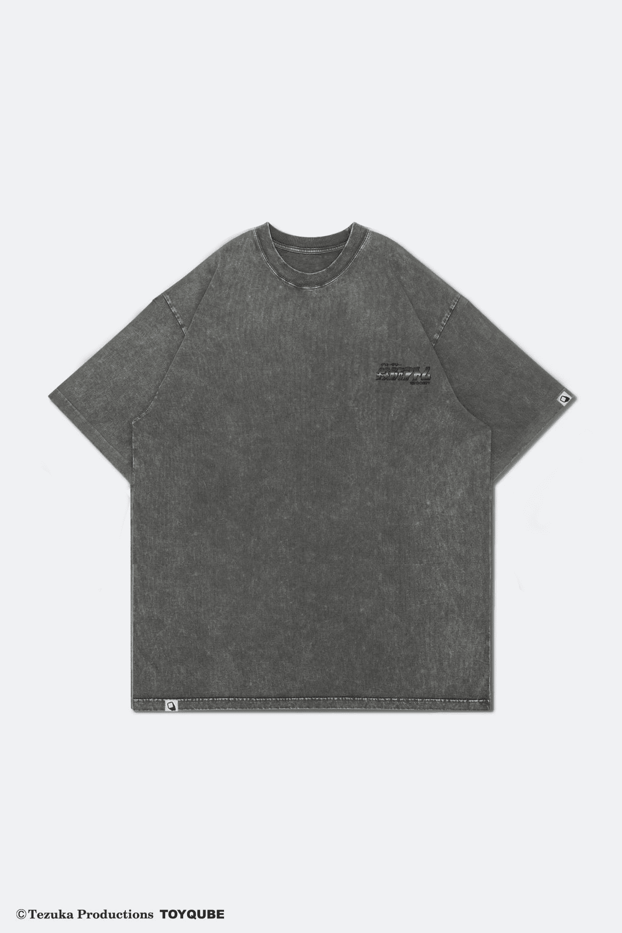 GROCERY x TOY QUBE ASTRO BOY WASHED HEART TEE/ WASHED CHARCOAL - GROGROCERY