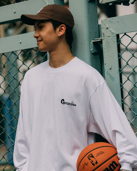 Grodesign - Do You Like Basketball White Long Top by K Chung - GROGROCERY