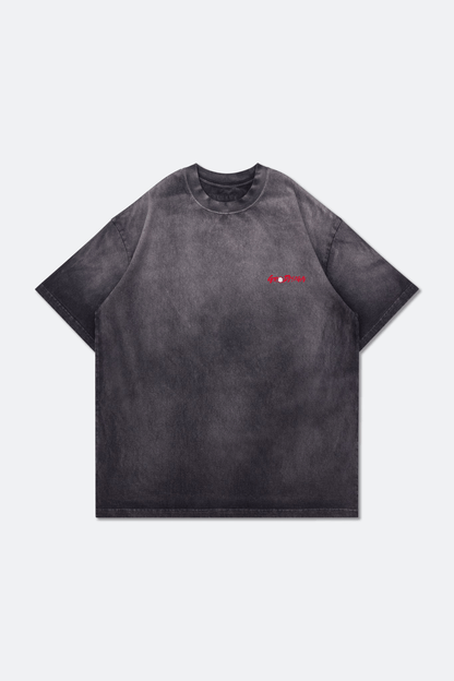 Grodesign - Gun Fire Washed Graphic Tee/ Faded Dark Grey by Rex Koo - GROGROCERY