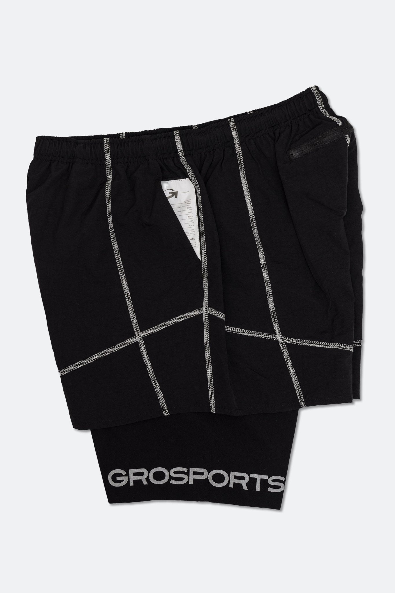 GROSPORTS “EVERYDAY RUNNER” SHORTS/ BLACK - GROGROCERY