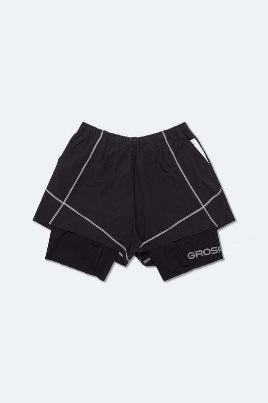 GROSPORTS “EVERYDAY RUNNER” SHORTS/ BLACK - GROGROCERY