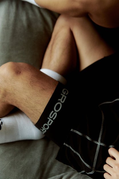 GROSPORTS “EVERYDAY RUNNER” SHORTS/ BLACK - GROGROCERY