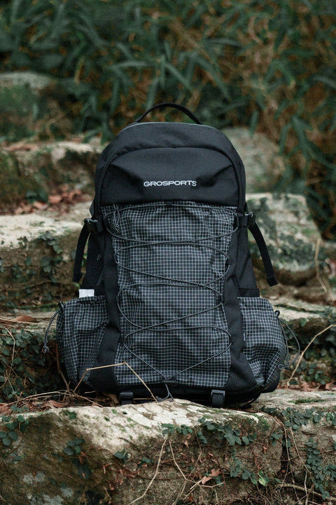 GROSPORTS GRID NYLON CORDURA OUTDOOR BACKPACK/ BLACK - GROGROCERY