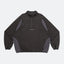 GROSPORTS NYLON PANEL HALF ZIP SWEATER/ CHARCOAL - GROGROCERY