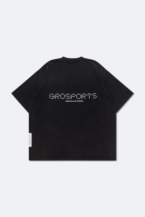 GROSPORTS WASHED ACTIVE ESSENTIALS TEE/ BLACK - GROGROCERY