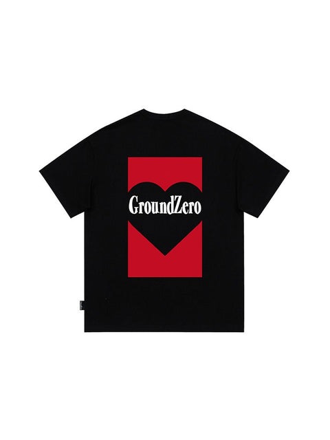 GROUNDZERO CREW NECK LOGO - PRINT T - SHIRT - 003/ BLACK - GROGROCERY