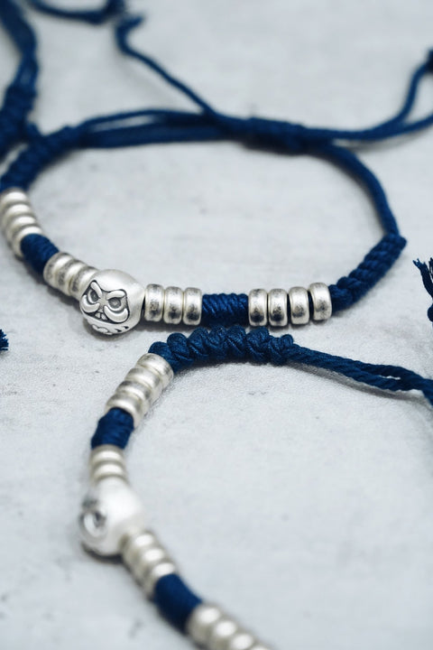 M.ATO【DAMA】Silver Daruma Indigo Bracelet - GROGROCERY