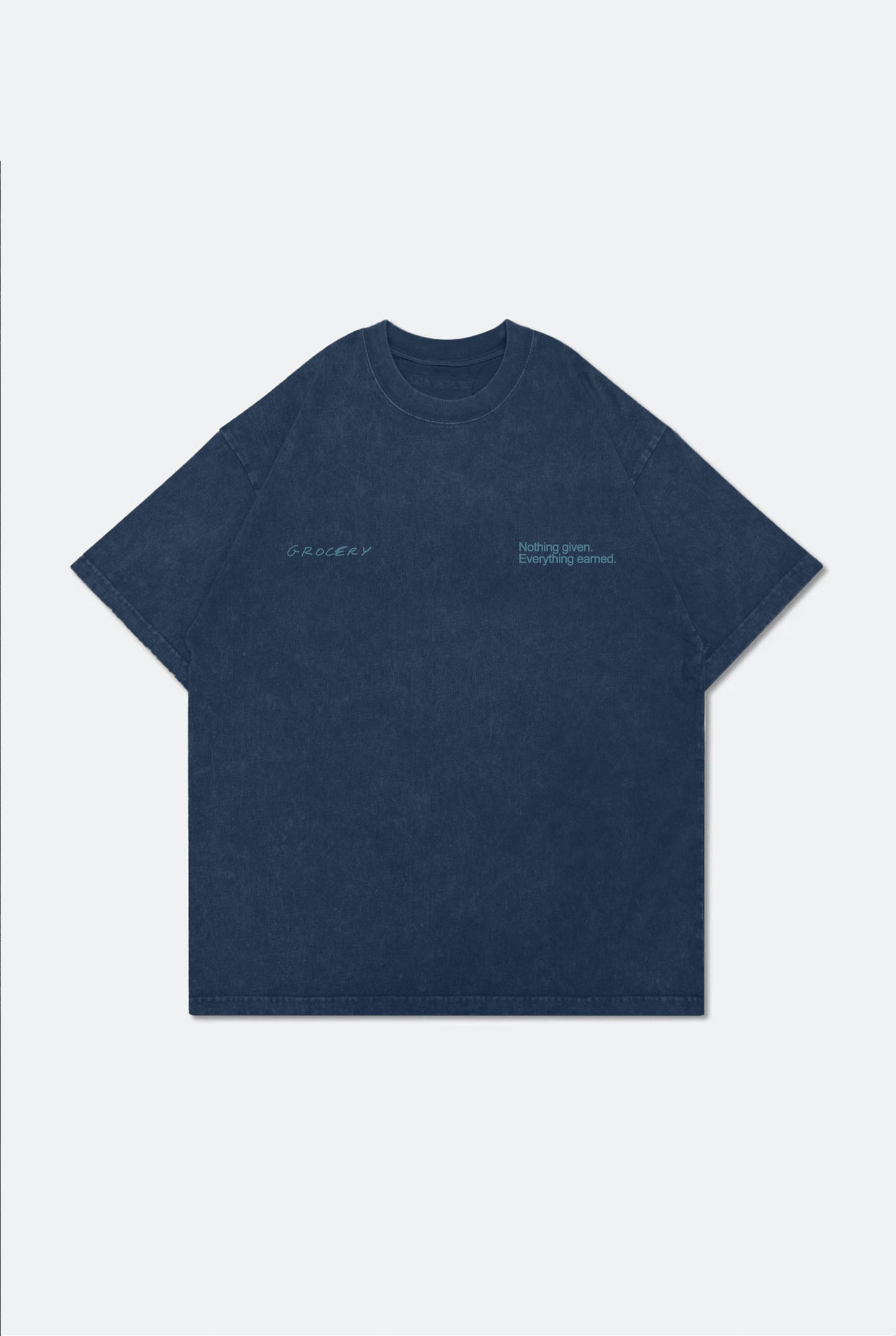 GROCERY THE KING WASHED TEE BY ADAM LISTER/ NAVY