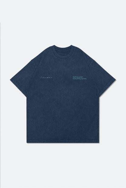 GROCERY THE KING WASHED TEE BY ADAM LISTER/ NAVY