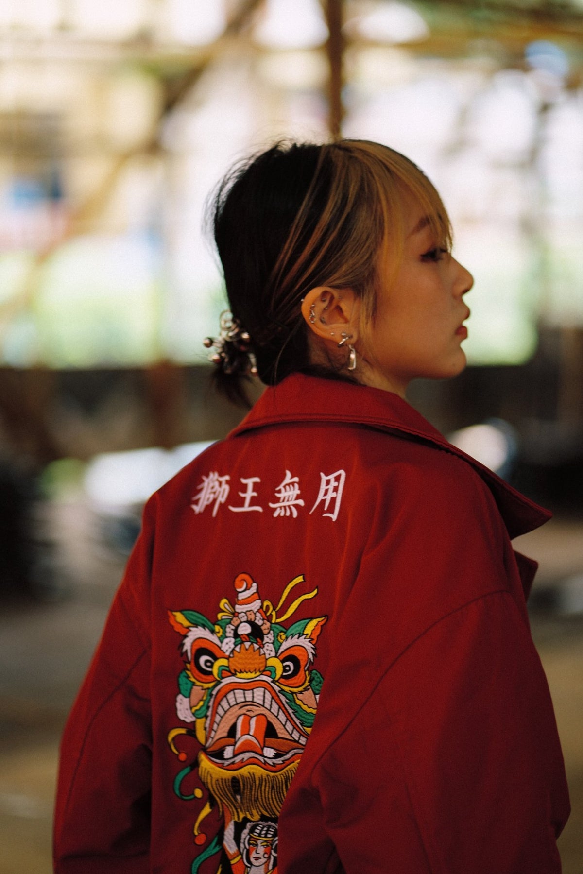 NEEDLESS 26 EMBROIDERY COACH JACKET/ RED - GROGROCERY