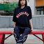 NEEDLESS COLLEGE LOGO TEE/ NAVY - GROGROCERY