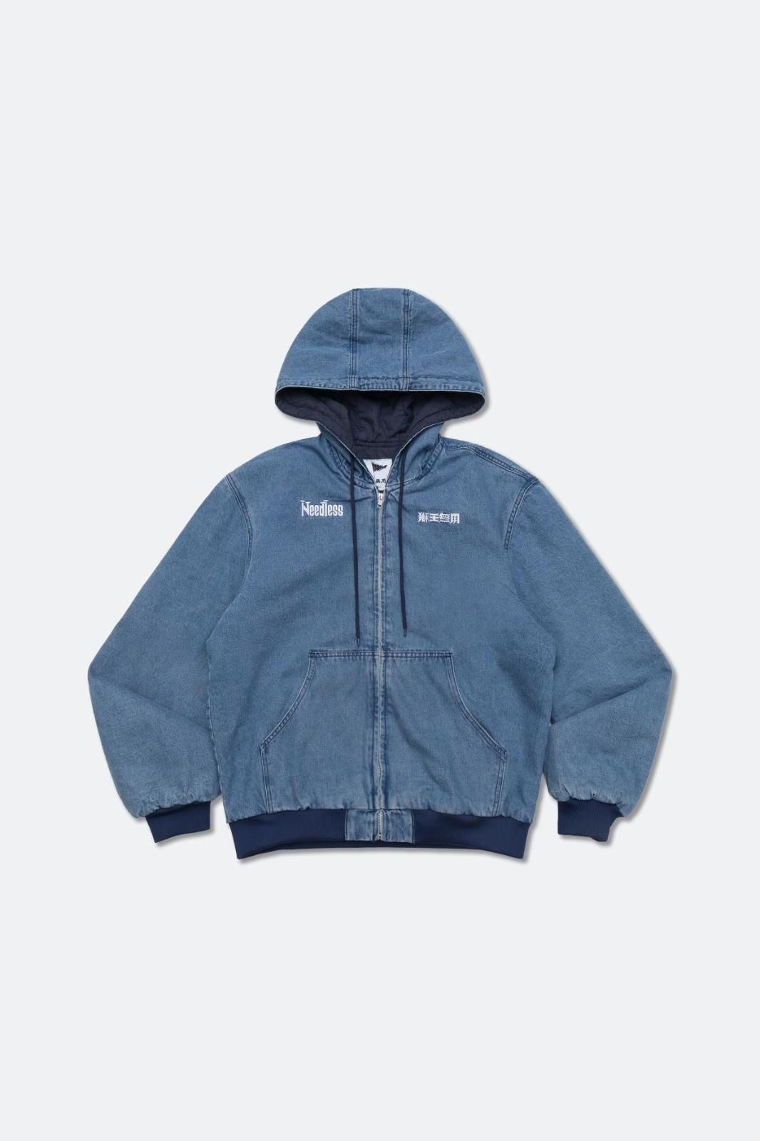 NEEDLESS DENIM ZIP UP JACKET/ DENIM BLUE - GROGROCERY