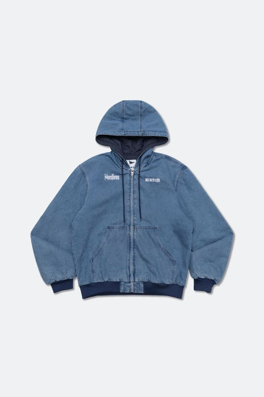 NEEDLESS DENIM ZIP UP JACKET/ DENIM BLUE - GROGROCERY