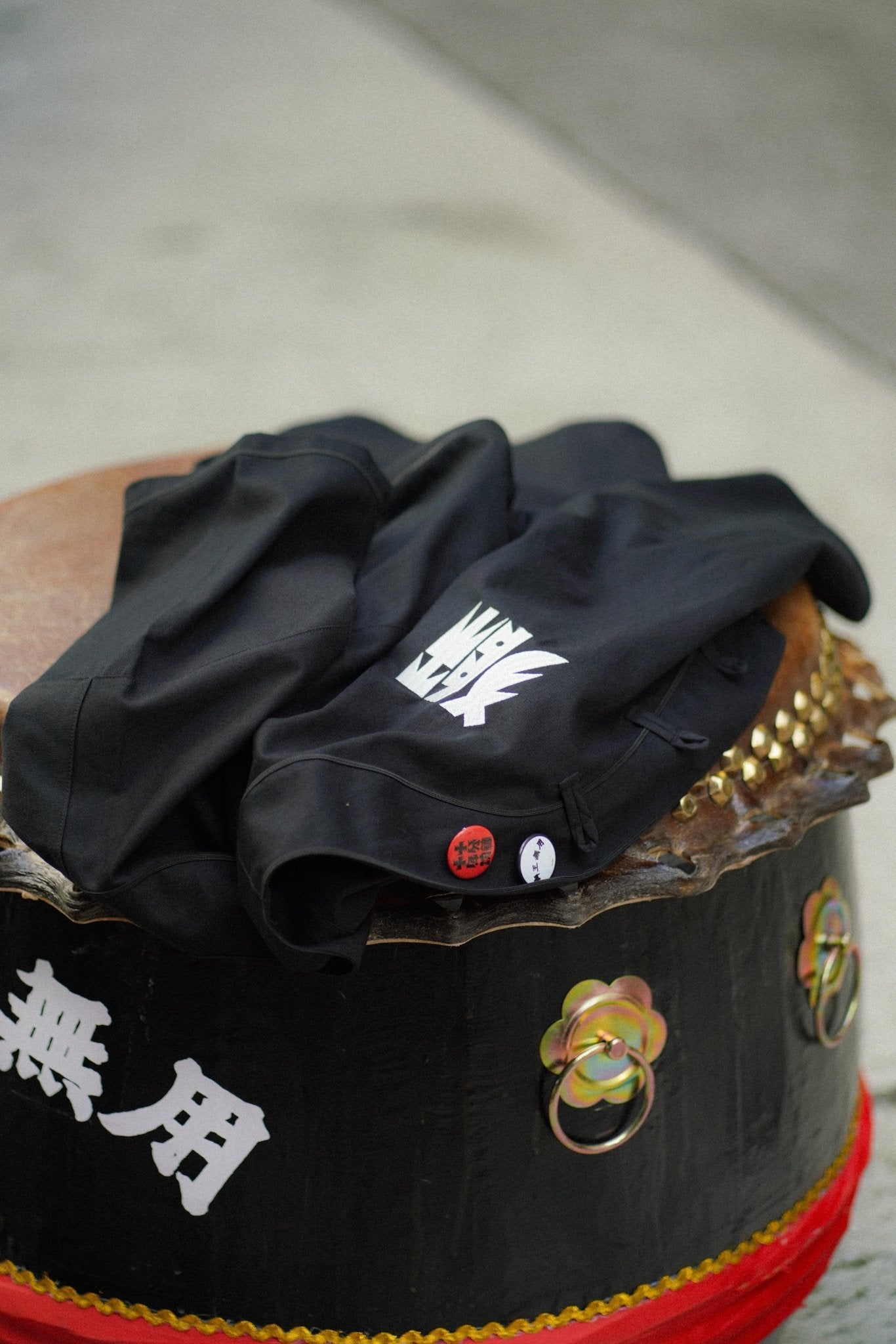 NEEDLESS EMBROIDERY KUNG FU STYLE BASEBALL SHIRT/ BLACK - GROGROCERY