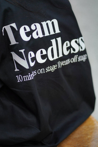 NEEDLESS EMBROIDERY KUNG FU STYLE BASEBALL SHIRT/ BLACK - GROGROCERY