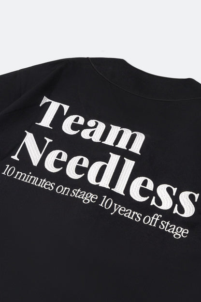 NEEDLESS EMBROIDERY KUNG FU STYLE BASEBALL SHIRT/ BLACK - GROGROCERY