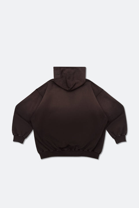 NEEDLESS GROCERY WASHED HOODIE/ DARK BROWN - GROGROCERY