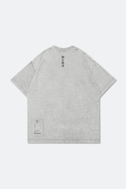 NEEDLESS GROCERY WASHED LOGO TEE/ COOL GREY - GROGROCERY