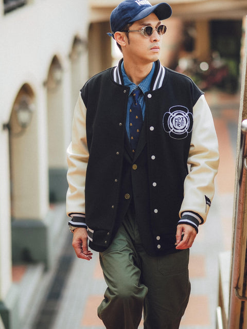 NEEDLESS LIMITED EDITION BASEBALL STYLE JACKET/ BLACK - GROGROCERY