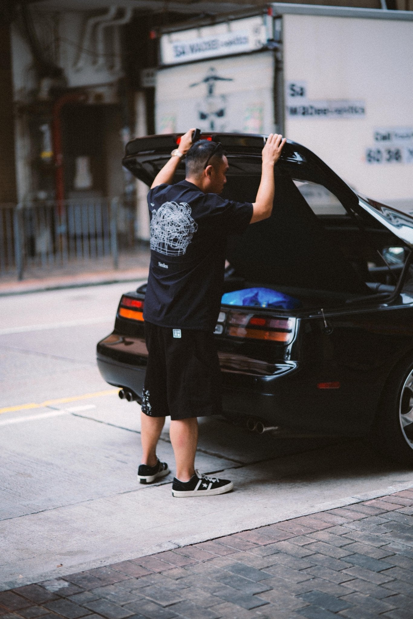 NEEDLESS PAINTING WORKER SHORTS/ BLACK - GROGROCERY