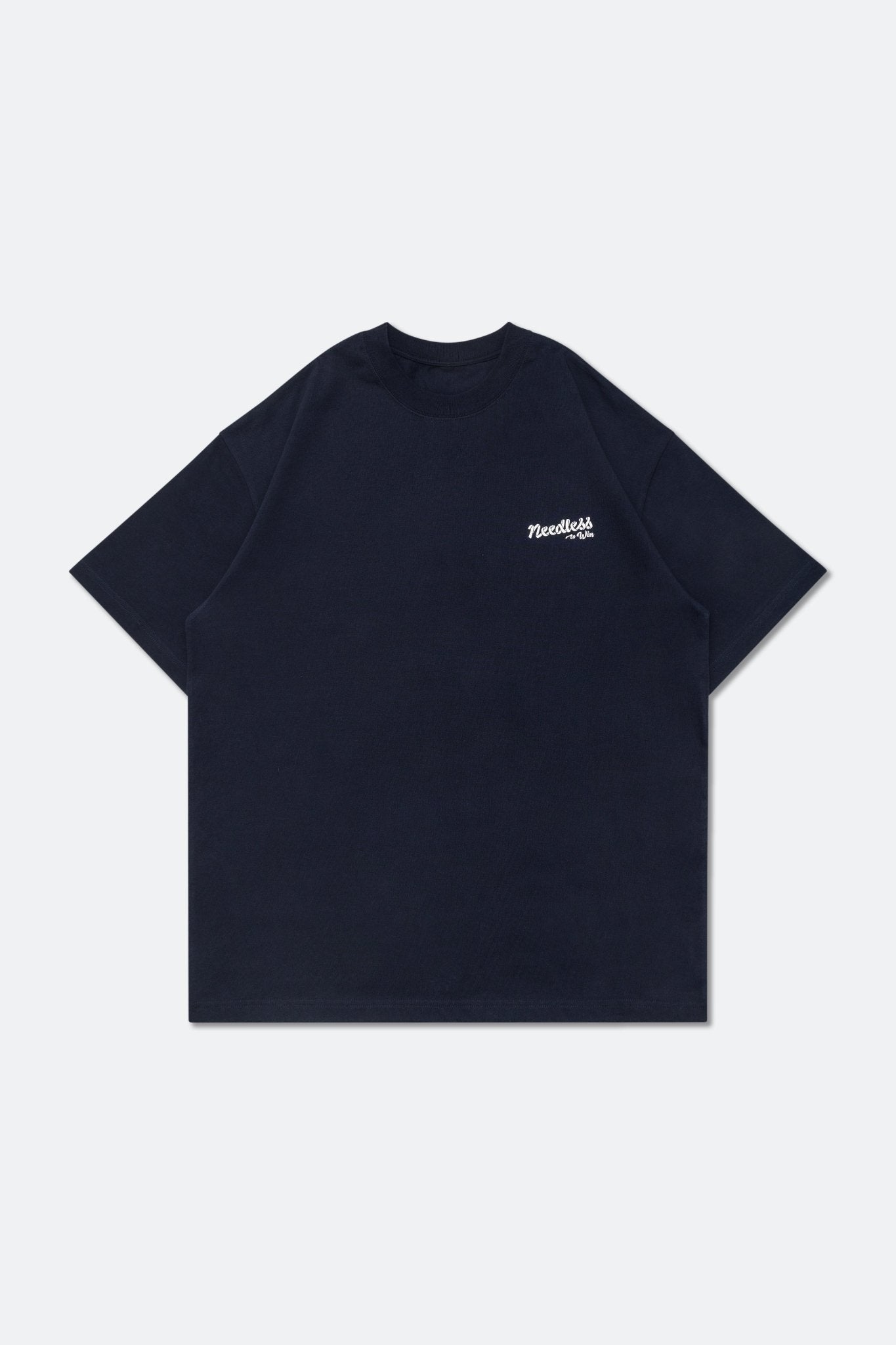 NEEDLESS SIGNATURE GRAPHIC LOGO TEE/ NAVY - GROGROCERY