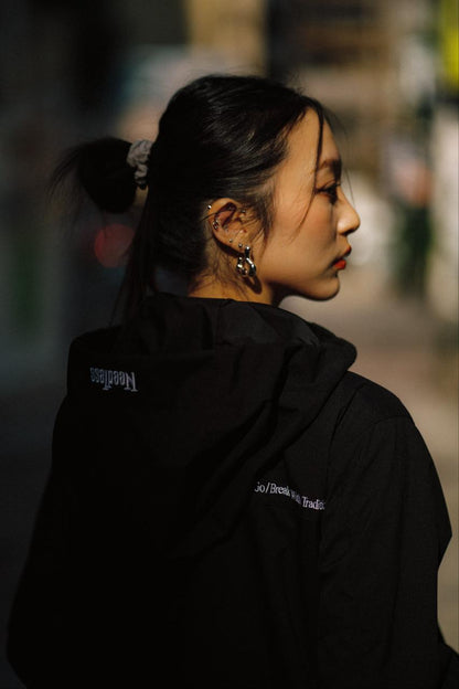 NEEDLESS SPECIAL PRODUCT 26 「張飛獅」 WINDBREAKER JACKET / BLACK - GROGROCERY